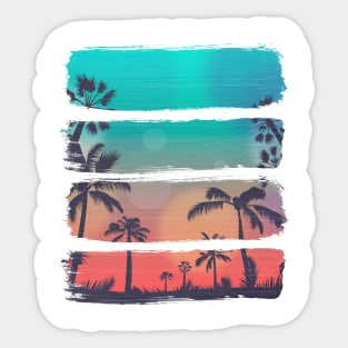 Beach at sunset Sticker